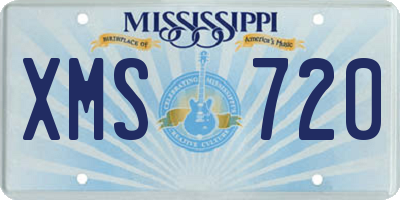 MS license plate XMS720