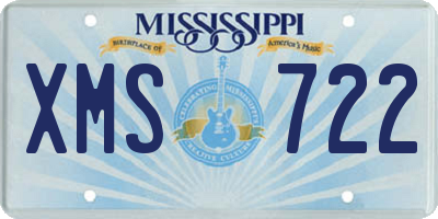 MS license plate XMS722