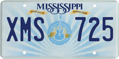 MS license plate XMS725