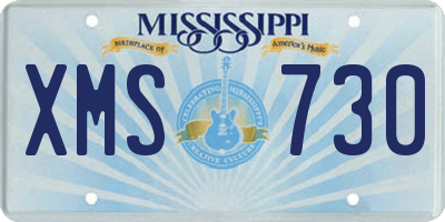 MS license plate XMS730