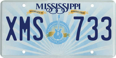 MS license plate XMS733
