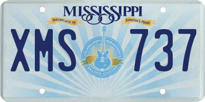 MS license plate XMS737
