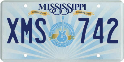 MS license plate XMS742