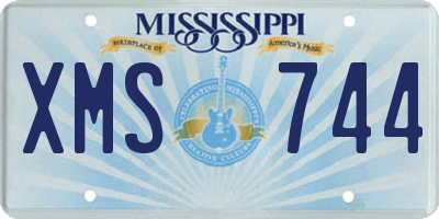 MS license plate XMS744