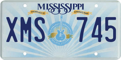 MS license plate XMS745