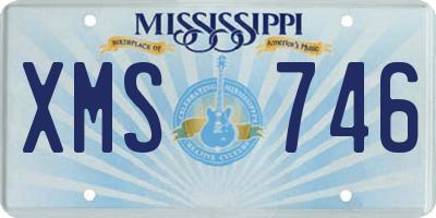 MS license plate XMS746