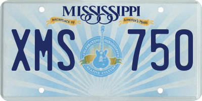 MS license plate XMS750