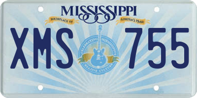 MS license plate XMS755