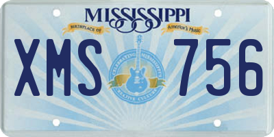 MS license plate XMS756