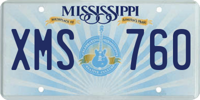 MS license plate XMS760