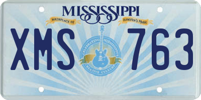 MS license plate XMS763