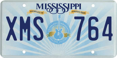 MS license plate XMS764