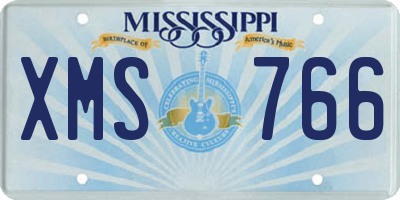MS license plate XMS766