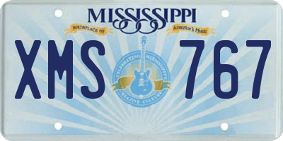 MS license plate XMS767