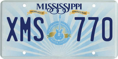 MS license plate XMS770
