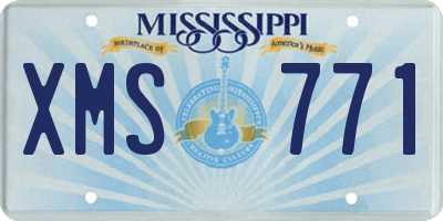 MS license plate XMS771