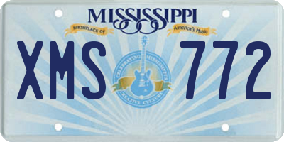 MS license plate XMS772