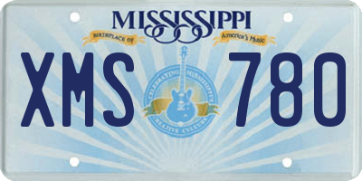 MS license plate XMS780