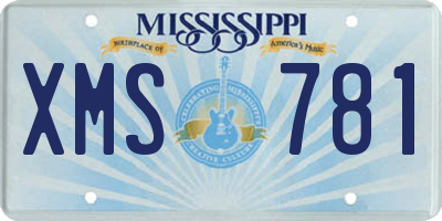 MS license plate XMS781