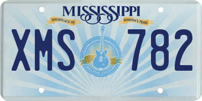 MS license plate XMS782