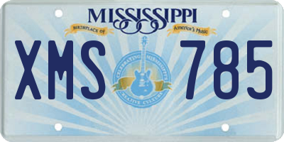 MS license plate XMS785