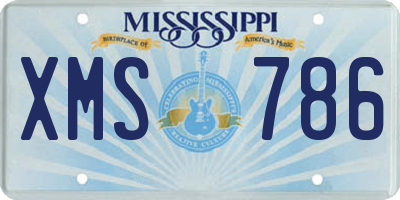 MS license plate XMS786