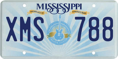 MS license plate XMS788