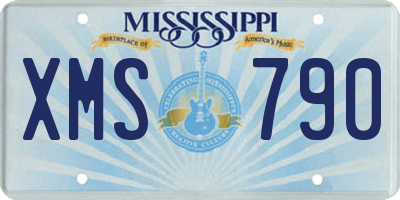 MS license plate XMS790