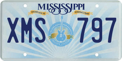 MS license plate XMS797