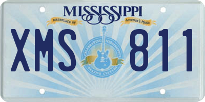 MS license plate XMS811