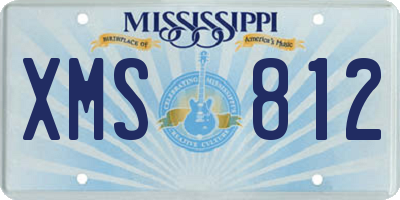 MS license plate XMS812