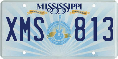 MS license plate XMS813