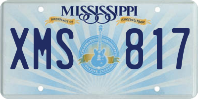 MS license plate XMS817