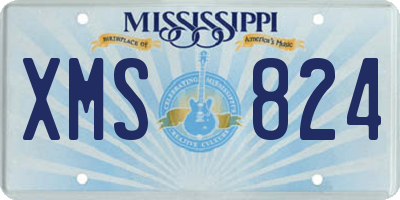 MS license plate XMS824