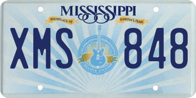 MS license plate XMS848