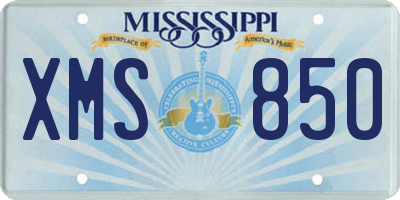 MS license plate XMS850