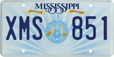 MS license plate XMS851