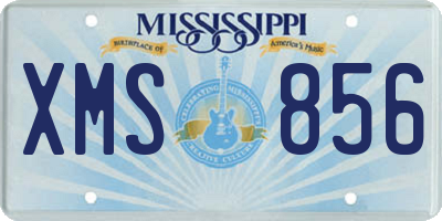 MS license plate XMS856