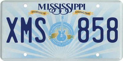 MS license plate XMS858