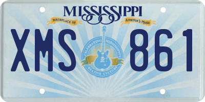 MS license plate XMS861