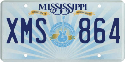 MS license plate XMS864