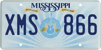 MS license plate XMS866