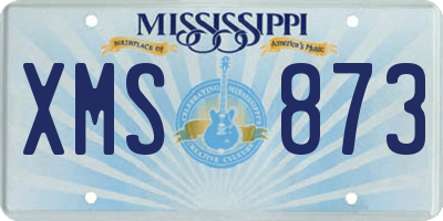 MS license plate XMS873