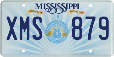 MS license plate XMS879