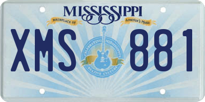 MS license plate XMS881