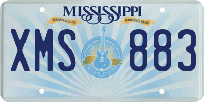 MS license plate XMS883