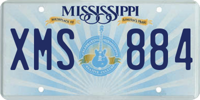 MS license plate XMS884