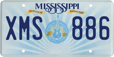 MS license plate XMS886