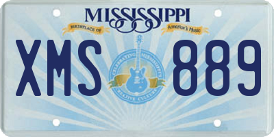 MS license plate XMS889