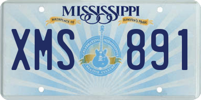 MS license plate XMS891